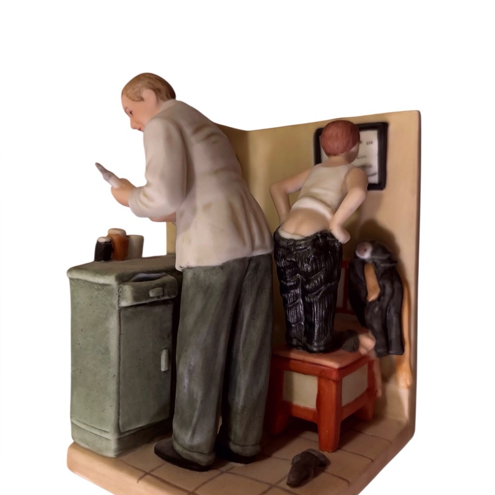 Goebel Norman Rockwell Figurine At The Doctors Office W/Box